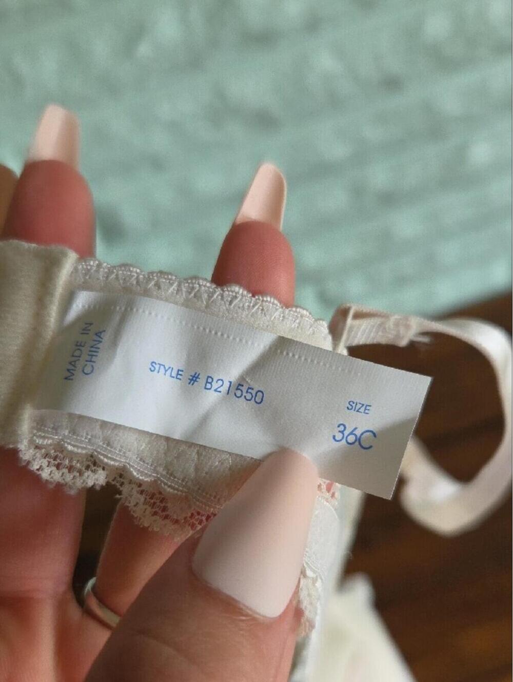 Nwt Rene Rofe Ivory Padded Bra Size 36c - Picture 7 of 7